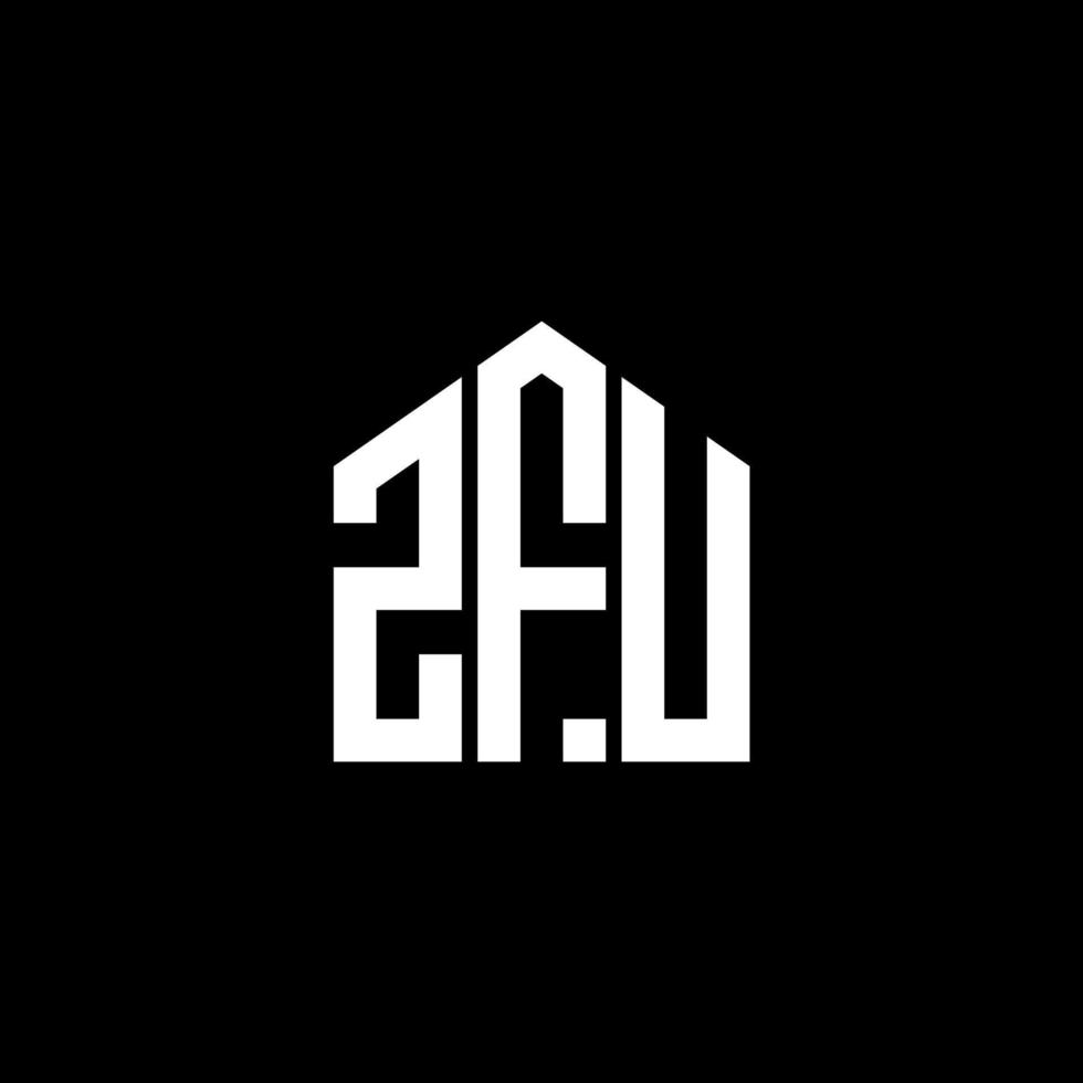 zfu brief design.zfu brief logo ontwerp op zwarte achtergrond. zfu creatieve initialen brief logo concept. zfu brief design.zfu brief logo ontwerp op zwarte achtergrond. z vector