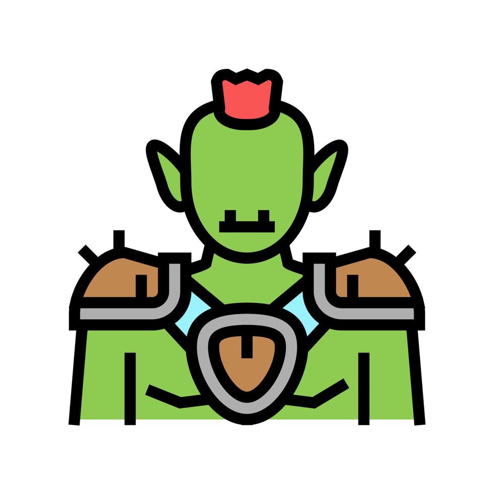 goblin sprookje kleur pictogram vectorillustratie vector