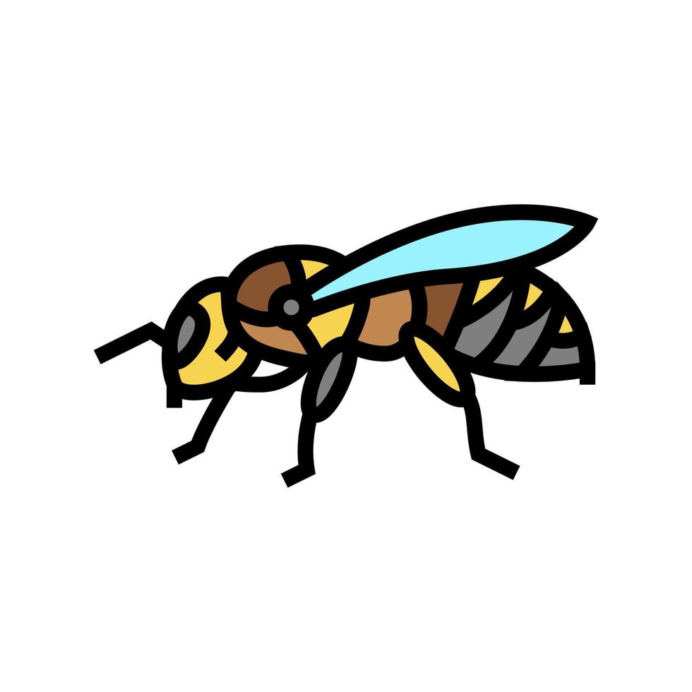 bijen insect kleur pictogram vectorillustratie vector