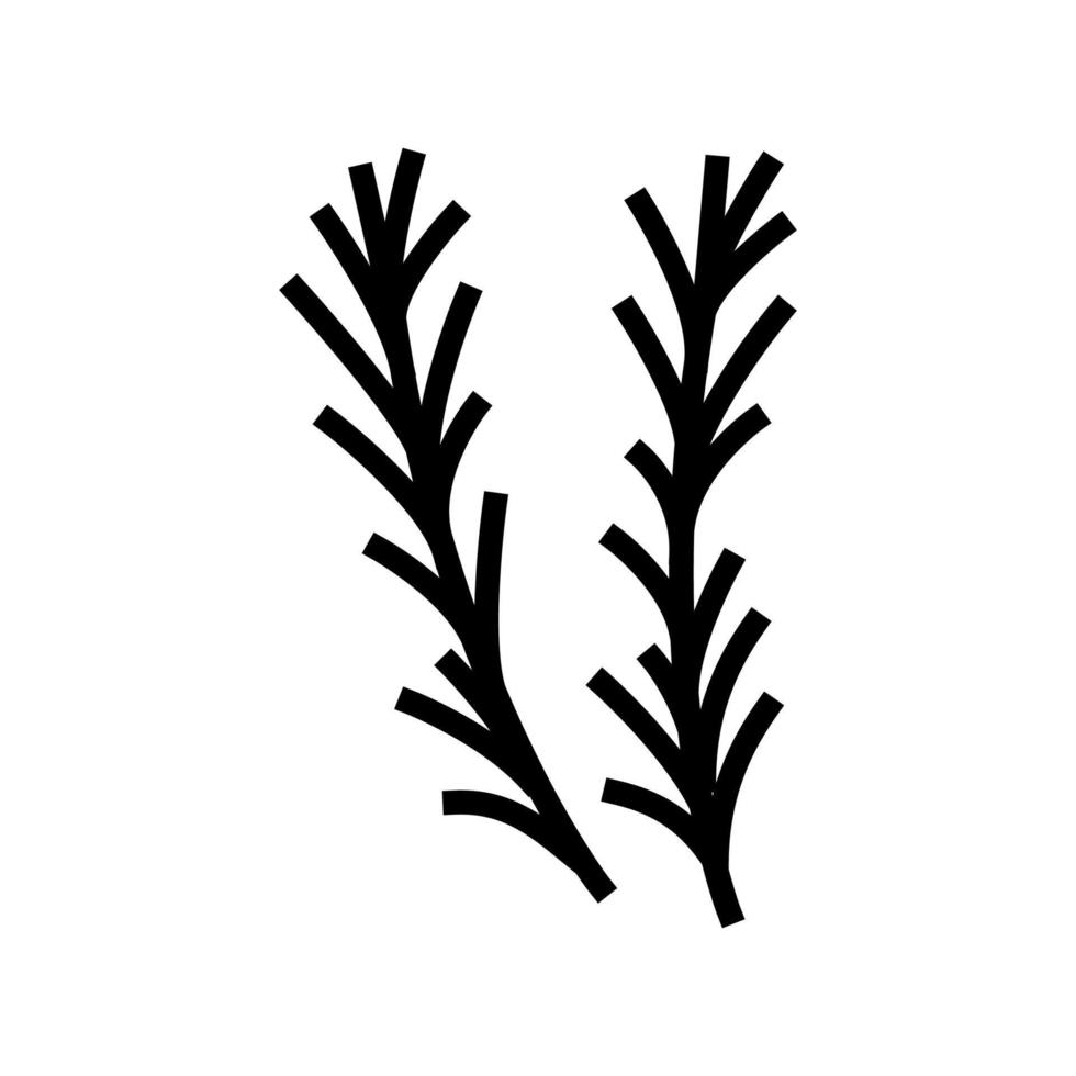 rozemarijn kruiden aromatherapie lijn pictogram vector geïsoleerde illustratie