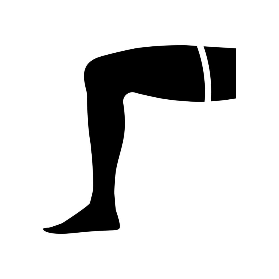 over de knie sok glyph pictogram vector geïsoleerde illustratie