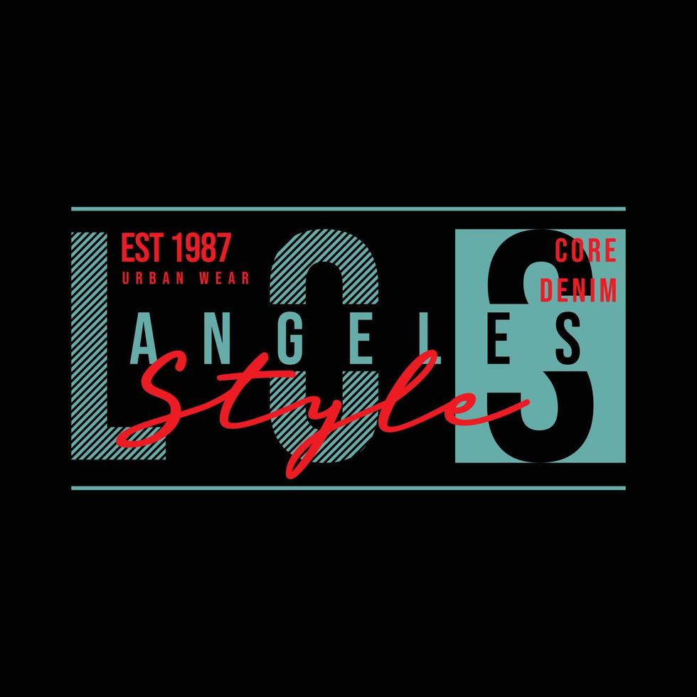 los angeles illustratie typografie. perfect voor het ontwerpen van een t-shirt vector