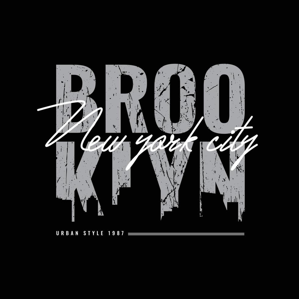 New York Brooklyn t-shirt en kledingontwerp vector