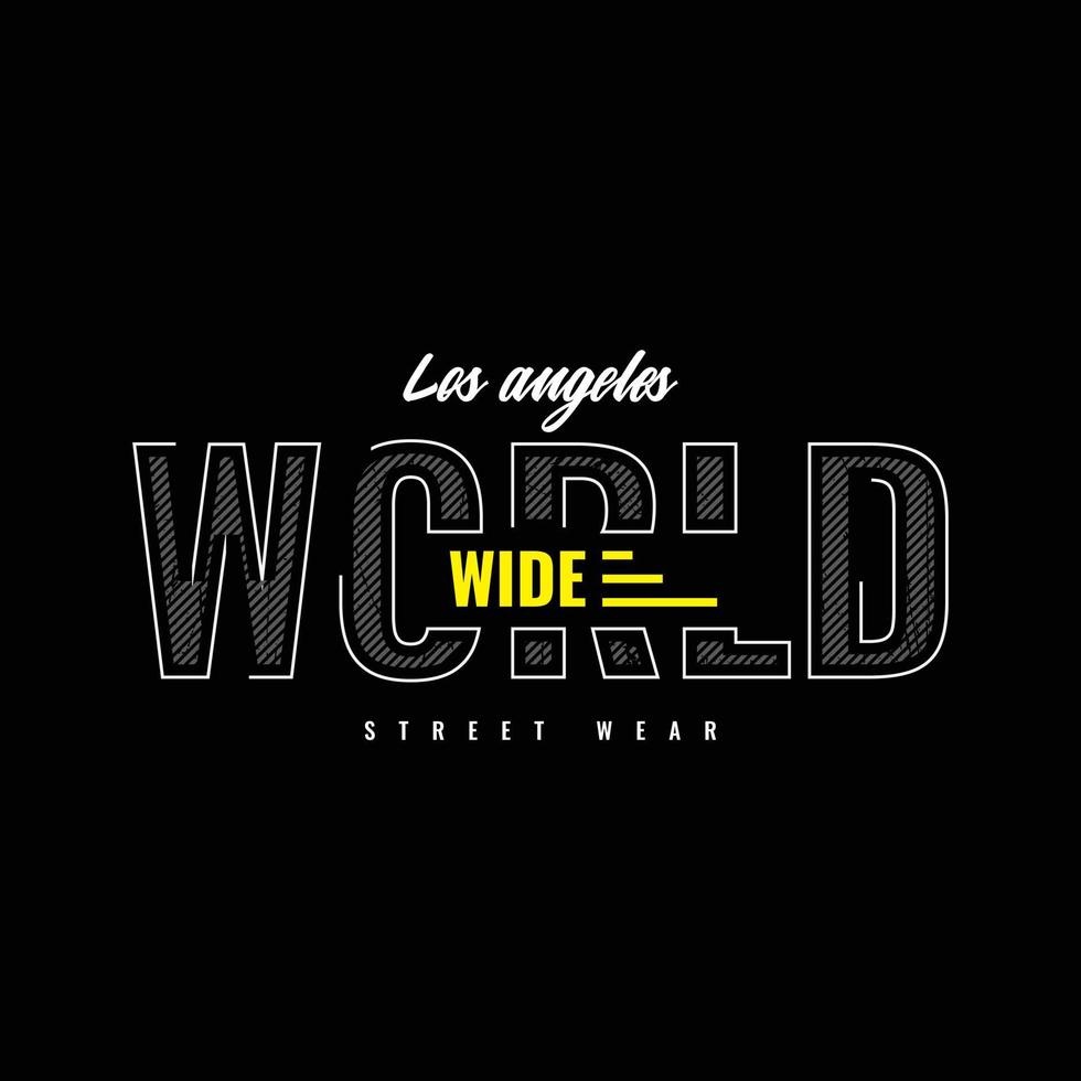 los angeles wereldwijde illustratie typografie. perfect voor het ontwerpen van t-shirts vector