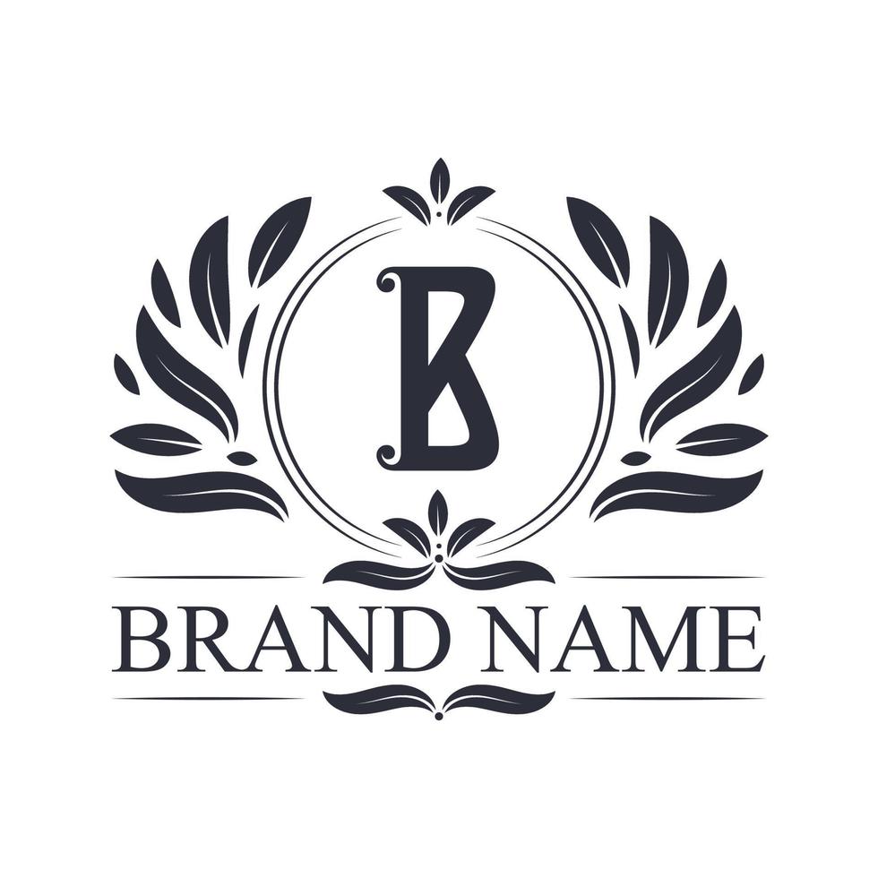 luxe en elegante b letter logo ontwerpsjabloon. vector