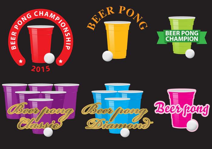 Bier Pong Logos vector
