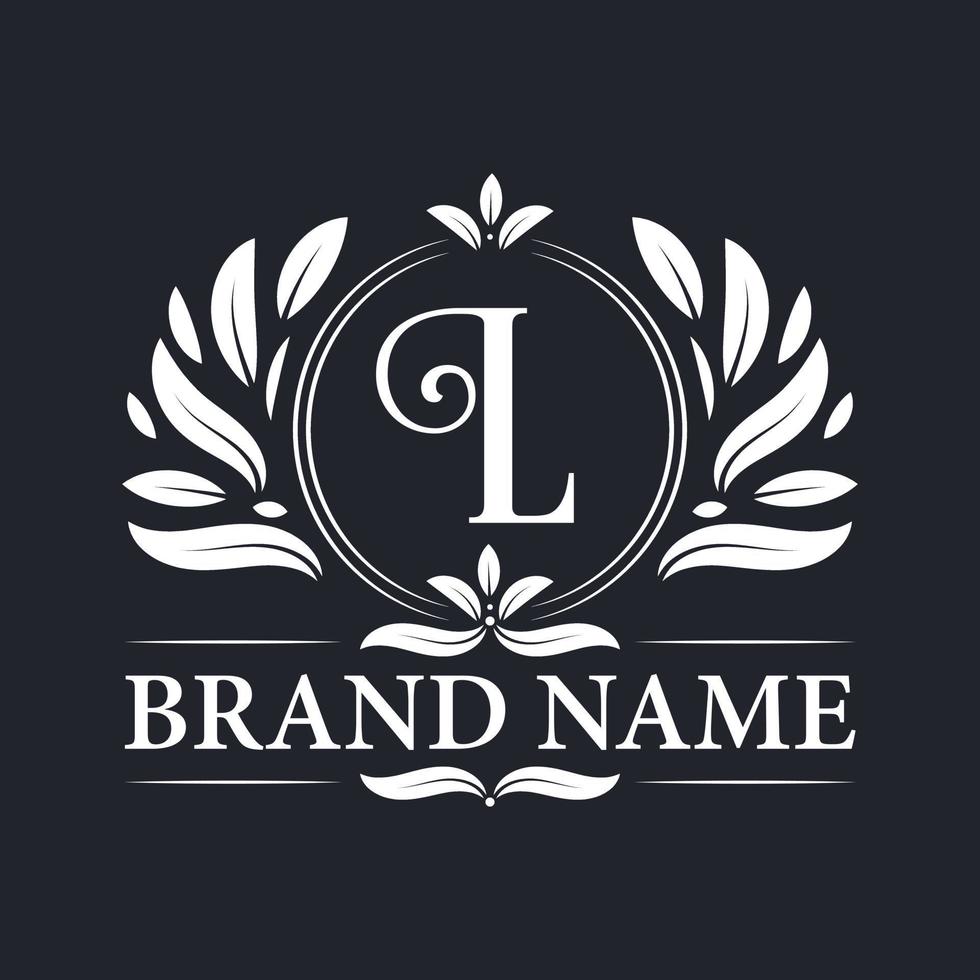 vintage luxe gouden l letter logo ontwerp. vector