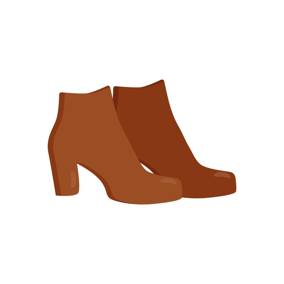 bruine herfst warme korte laarzen voor dames vector
