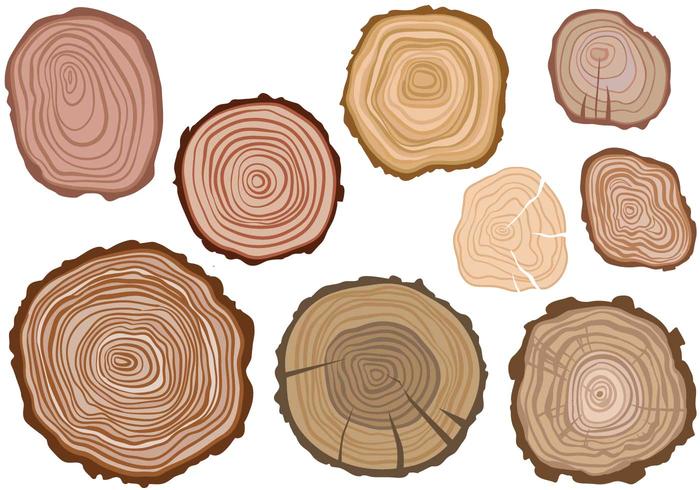 Gratis Tree Rings Vectoren