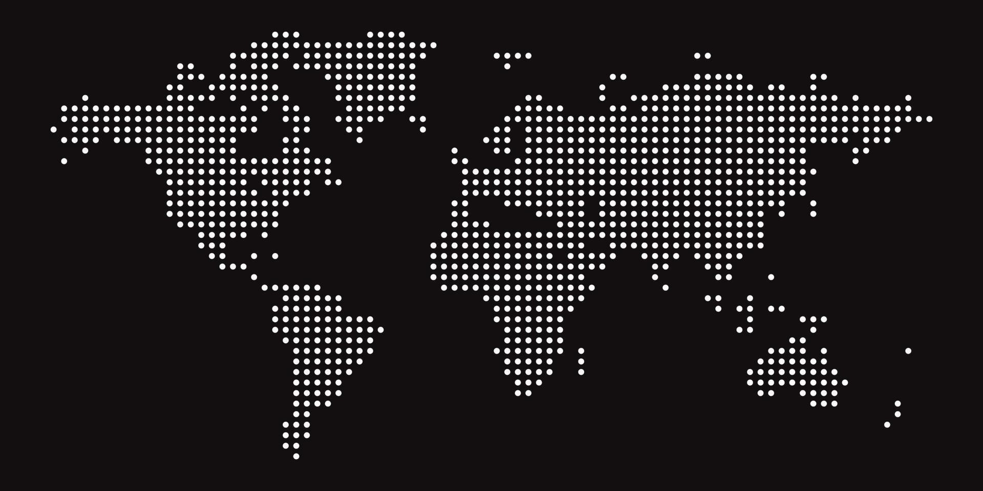 witte stippen wereldkaart vector