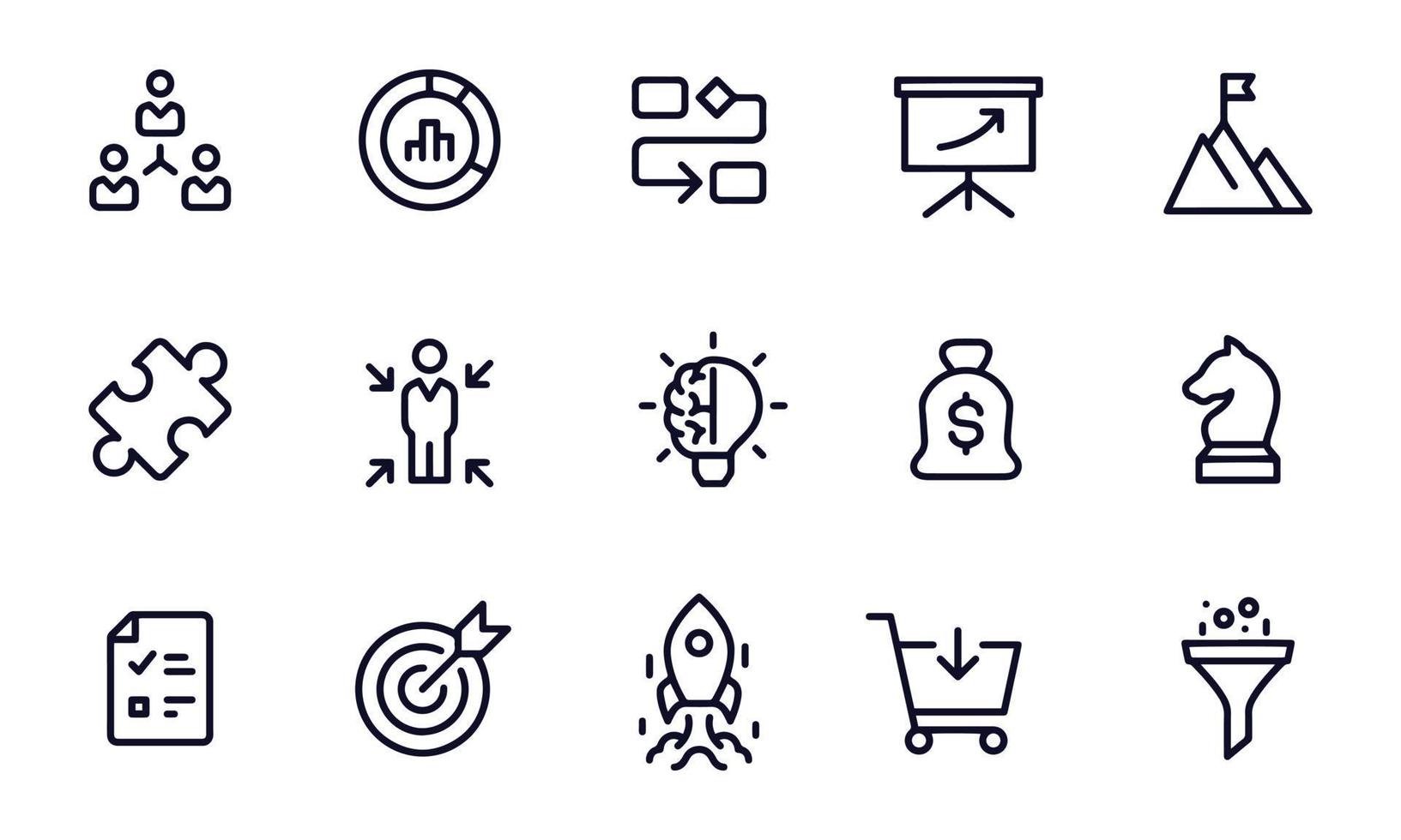 product management iconen vector design