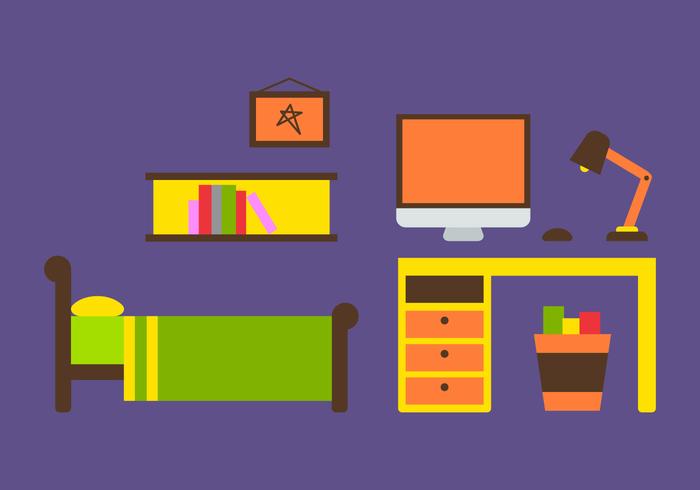 Gratis Kids Room Vector Pictogrammen # 16