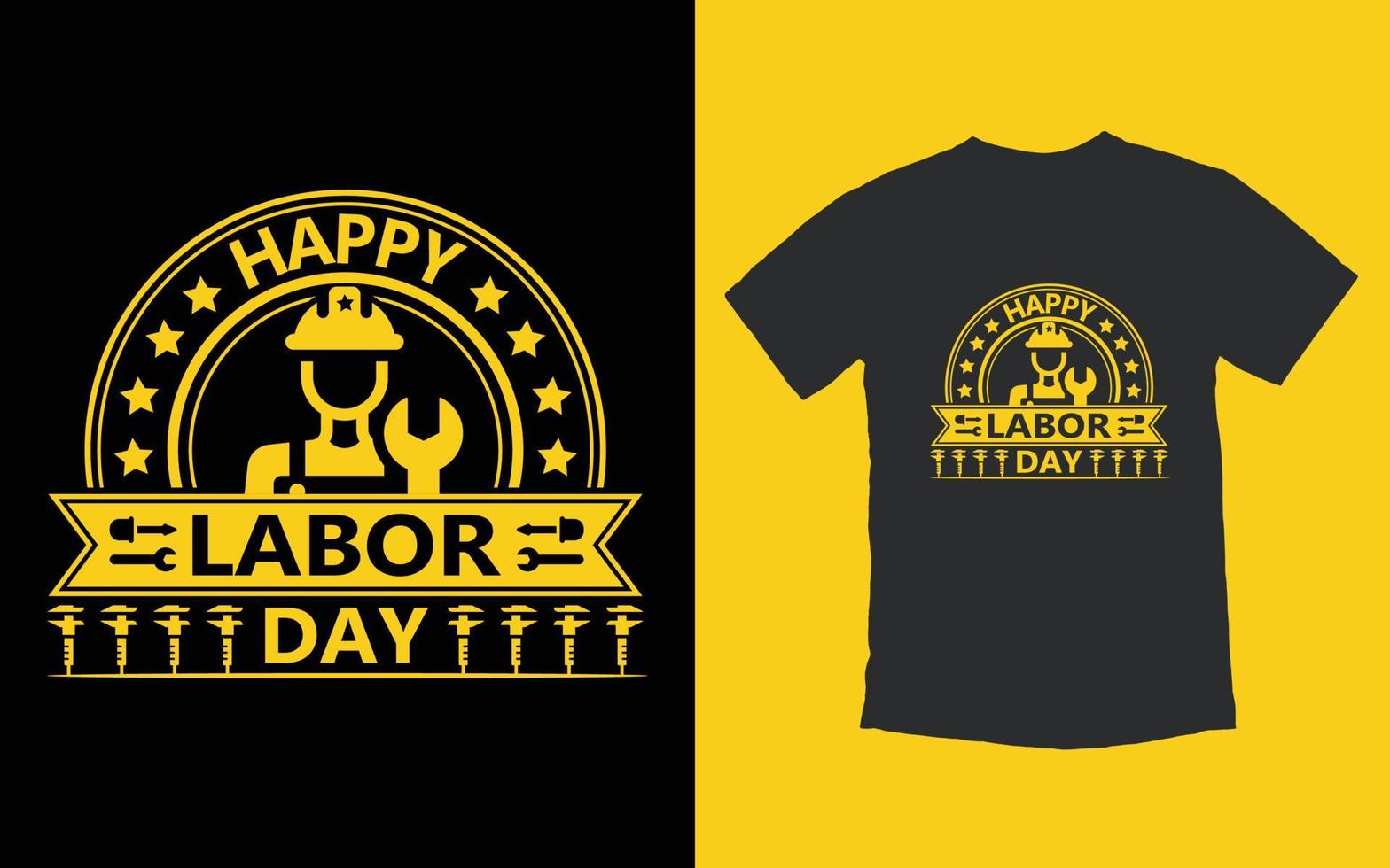 trendy t-shirtontwerp voor de dag van de arbeid vector