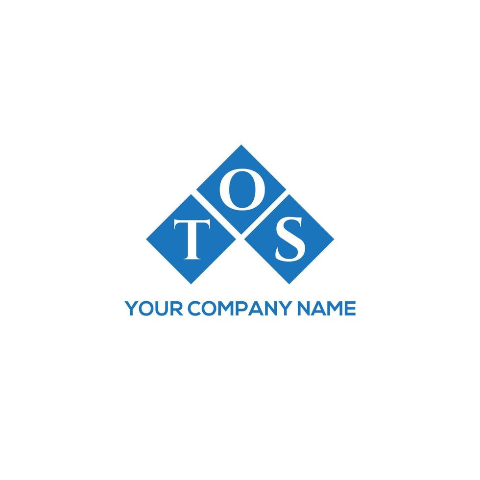 tos brief logo ontwerp op witte achtergrond. tos creatieve initialen brief logo concept. tos brief ontwerp. vector