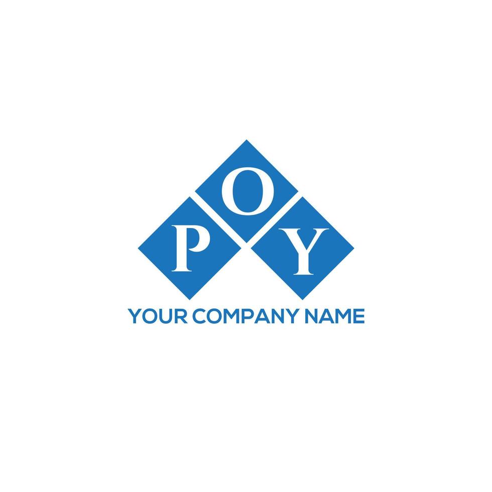 poy brief logo ontwerp op witte achtergrond. poy creatieve initialen brief logo concept. poy brief ontwerp. vector