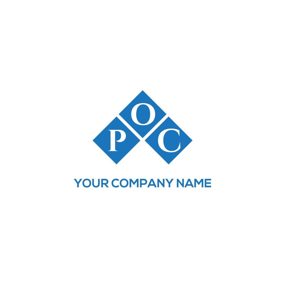 poc brief logo ontwerp op witte achtergrond. poc creatieve initialen brief logo concept. poc brief ontwerp. vector