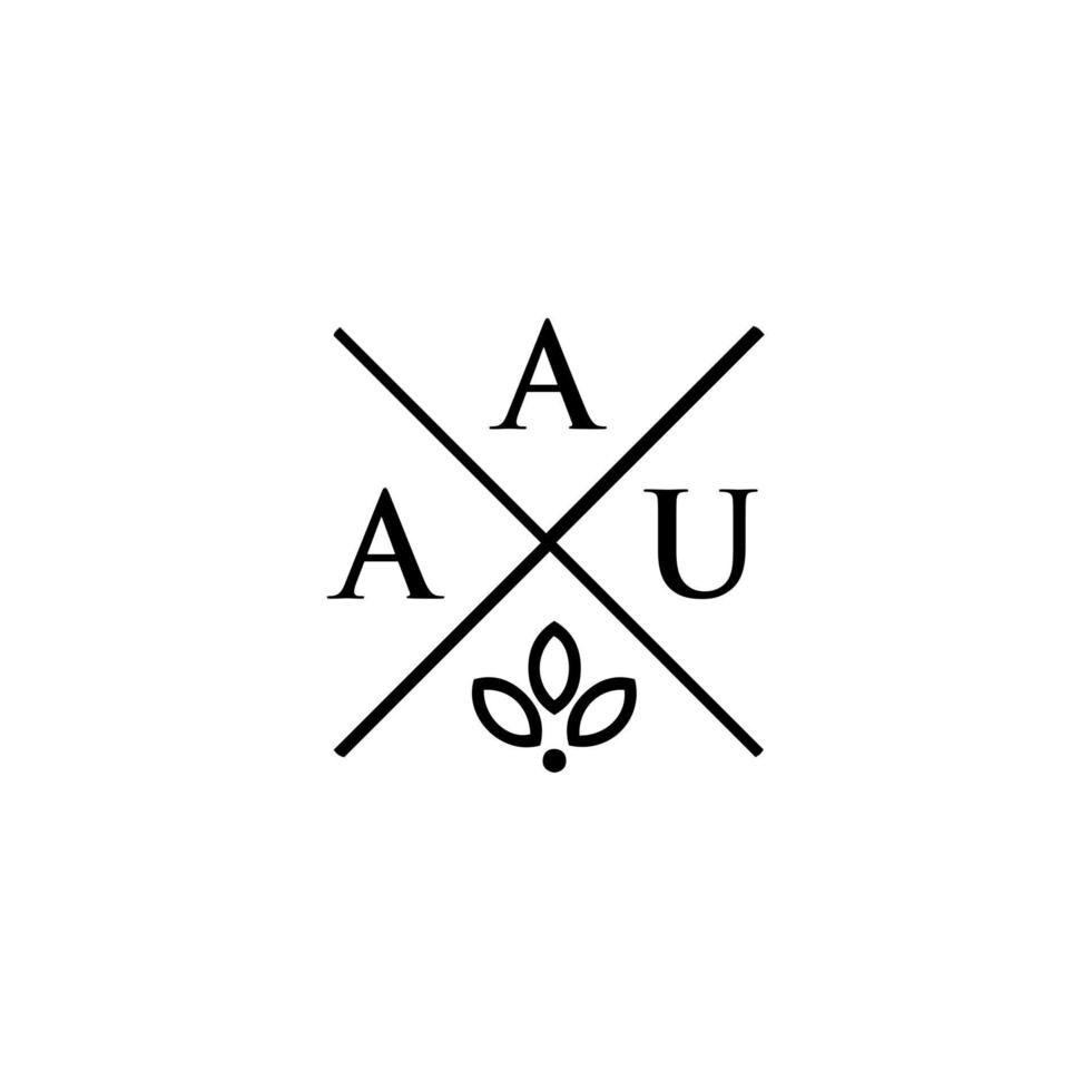 aau brief logo ontwerp op witte achtergrond. aau creatieve initialen brief logo concept. aau brief ontwerp. vector