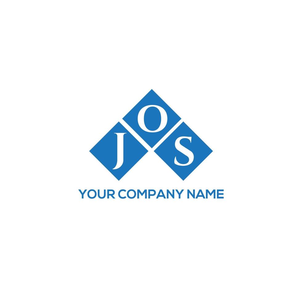 jos brief logo ontwerp op witte achtergrond. jos creatieve initialen brief logo concept. jos brief ontwerp. vector