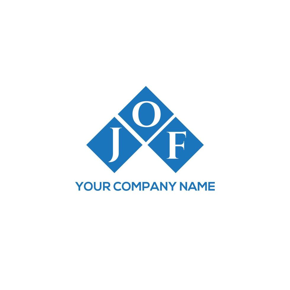 jof creatieve initialen brief logo concept. jof brief design.jof brief logo ontwerp op witte achtergrond. jof creatieve initialen brief logo concept. jof brief ontwerp. vector