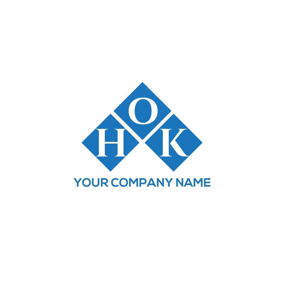 hok creatieve initialen brief logo concept. hok brief design.hok brief logo ontwerp op witte achtergrond. hok creatieve initialen brief logo concept. hok brief ontwerp. vector