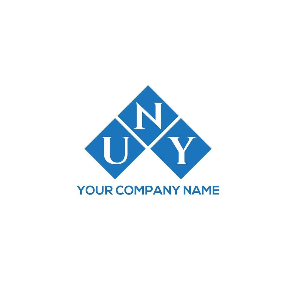 uny brief logo ontwerp op witte achtergrond. uny creatieve initialen brief logo concept. uny letter ontwerp. vector