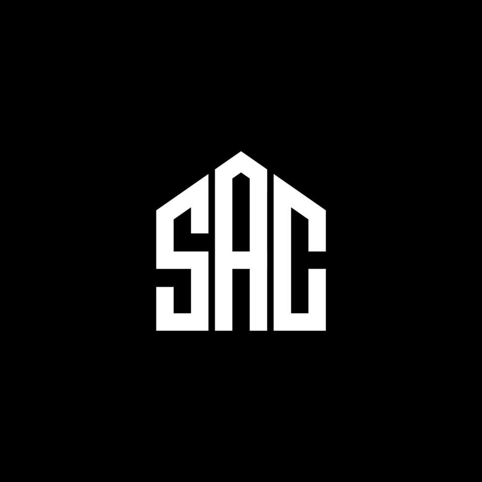 sac brief design.sac brief logo ontwerp op zwarte achtergrond. sac creatieve initialen brief logo concept. sac brief design.sac brief logo ontwerp op zwarte achtergrond. s vector