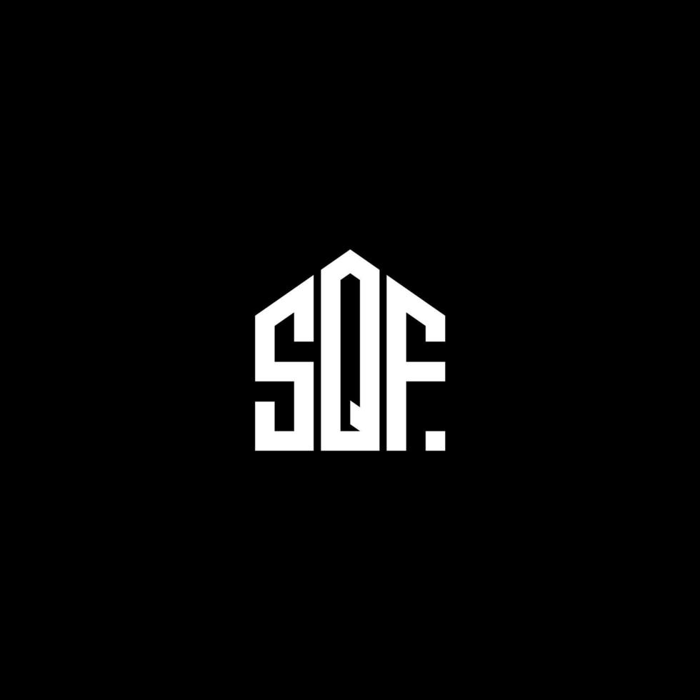 sqf brief logo ontwerp op zwarte achtergrond. sqf creatieve initialen brief logo concept. sqf-briefontwerp. vector