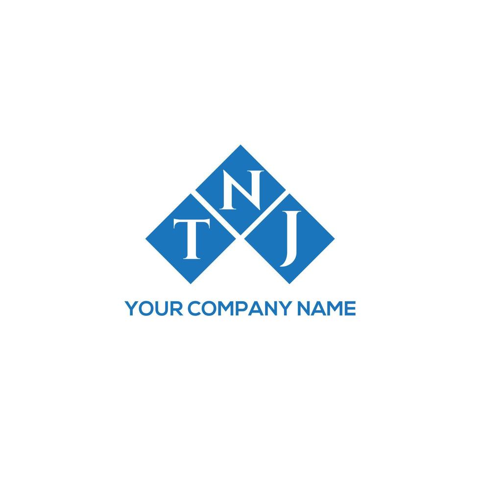 tnj brief logo ontwerp op witte achtergrond. tnj creatieve initialen brief logo concept. tnj-briefontwerp. vector