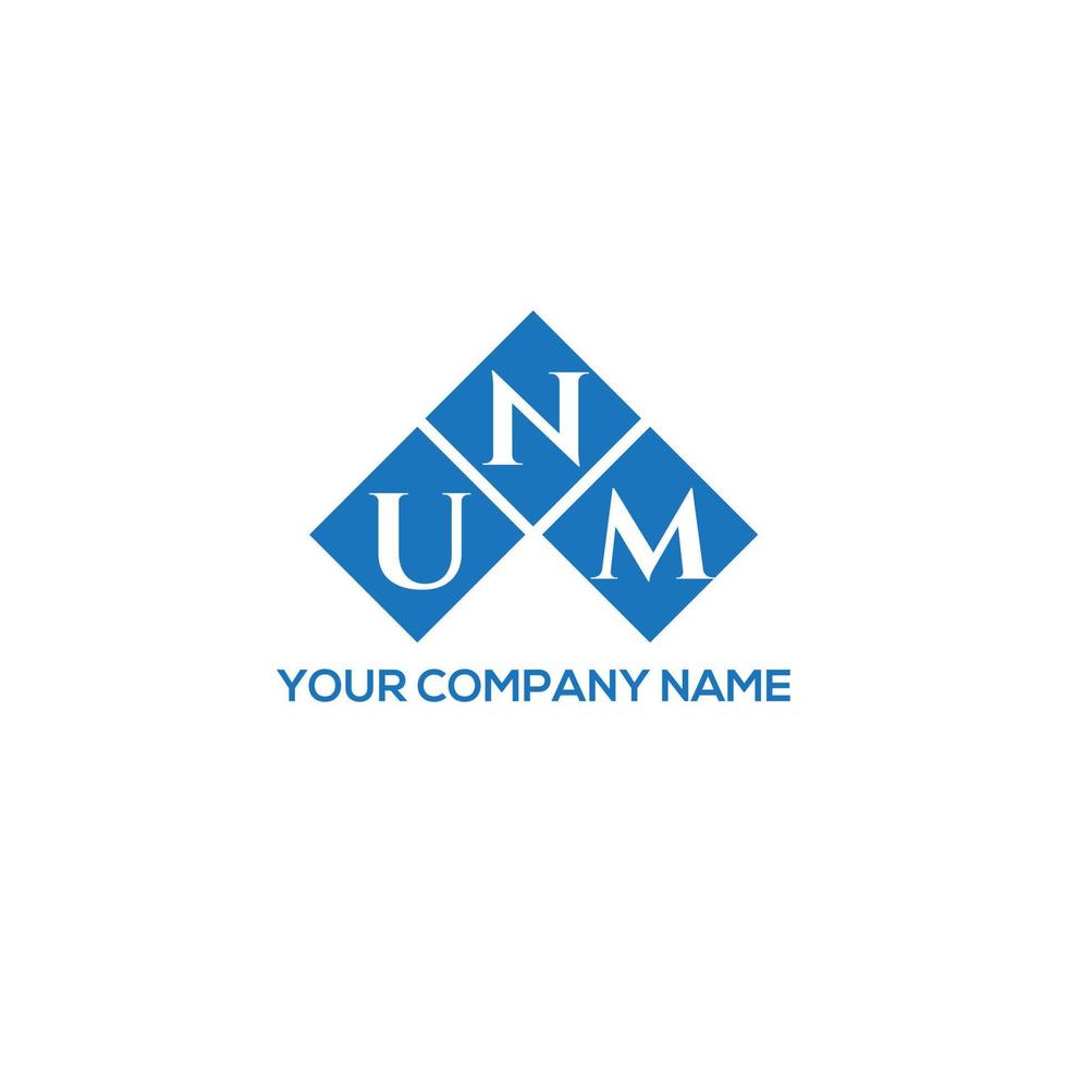 um brief logo ontwerp op witte achtergrond. unm creatieve initialen brief logo concept. unm brief ontwerp. vector