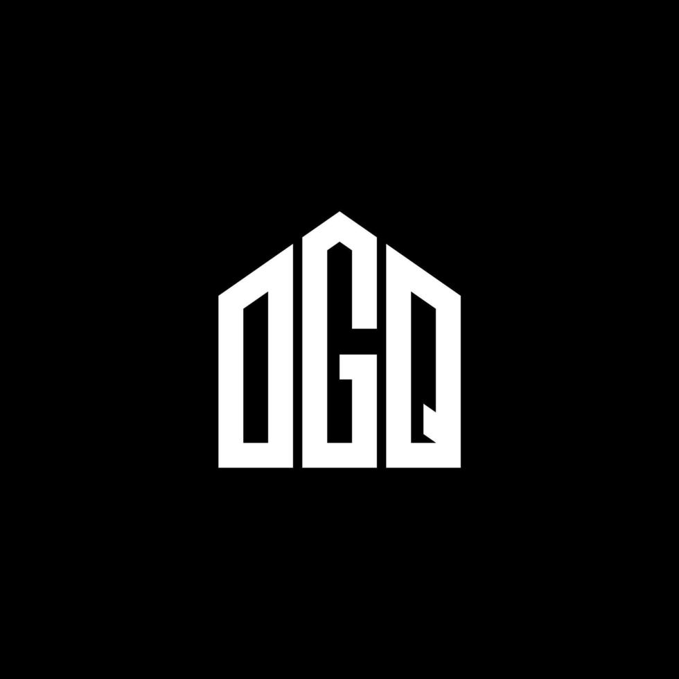 ogq brief logo ontwerp op zwarte achtergrond. ogq creatieve initialen brief logo concept. ogq brief ontwerp. vector