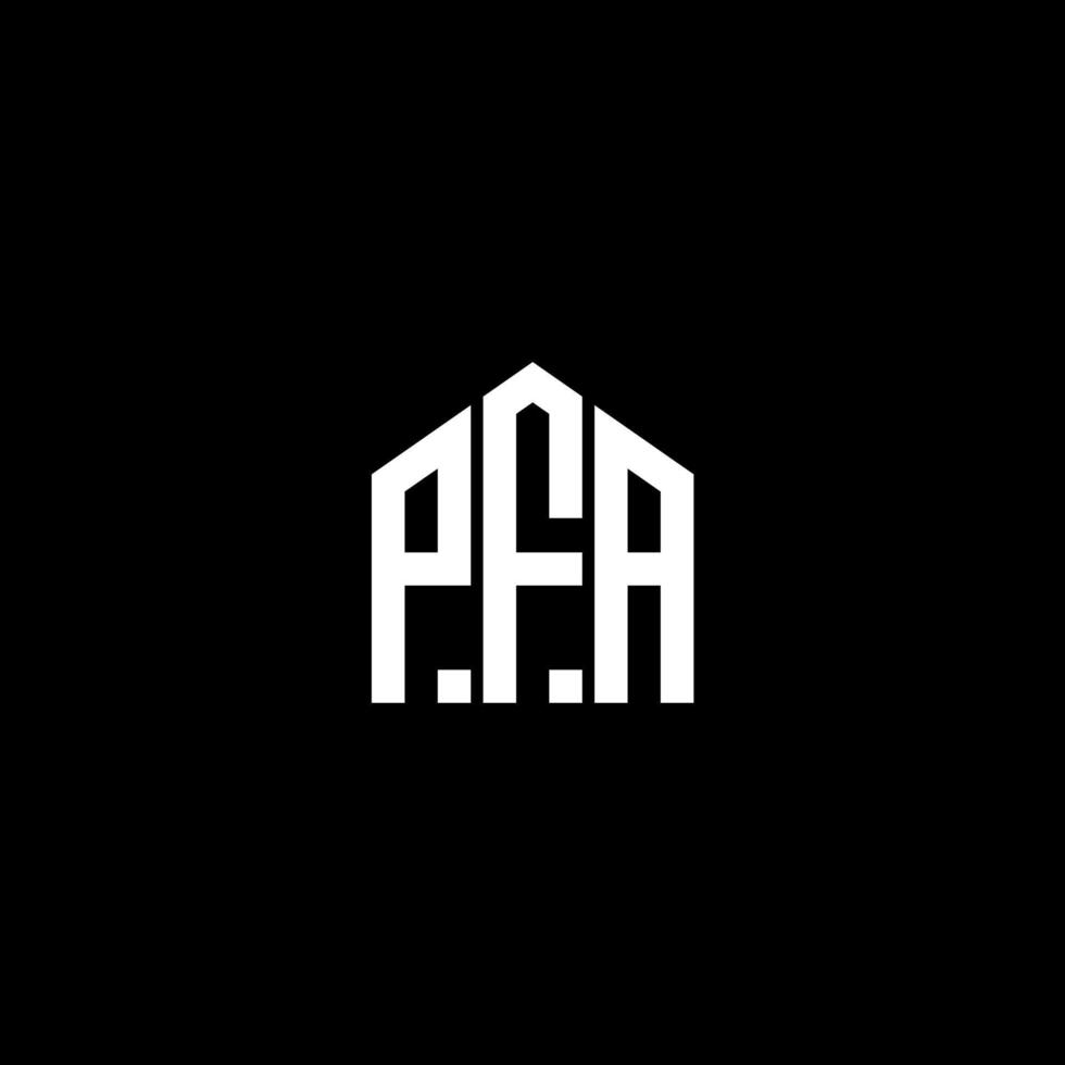 pfa brief design.pfa brief logo ontwerp op zwarte achtergrond. pfa creatieve initialen brief logo concept. pfa brief design.pfa brief logo ontwerp op zwarte achtergrond. p vector
