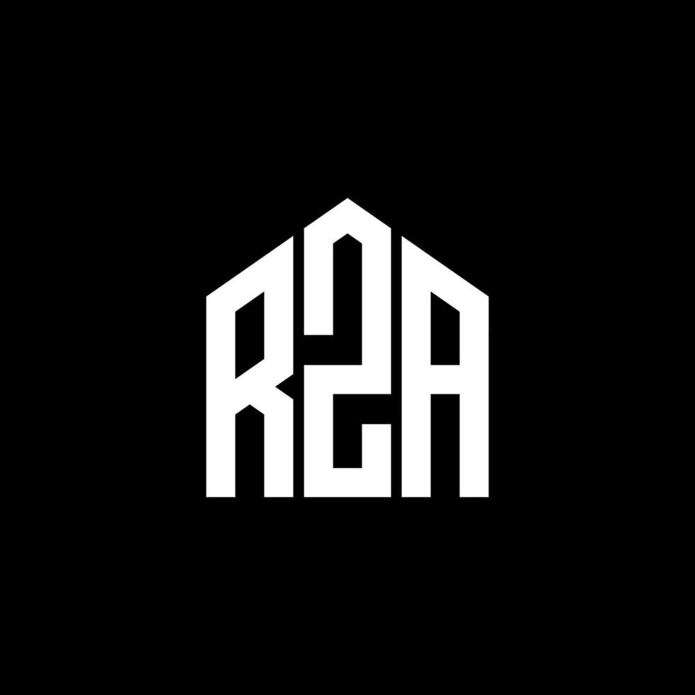 rza brief design.rza brief logo ontwerp op zwarte achtergrond. rza creatieve initialen brief logo concept. rza brief design.rza brief logo ontwerp op zwarte achtergrond. r vector