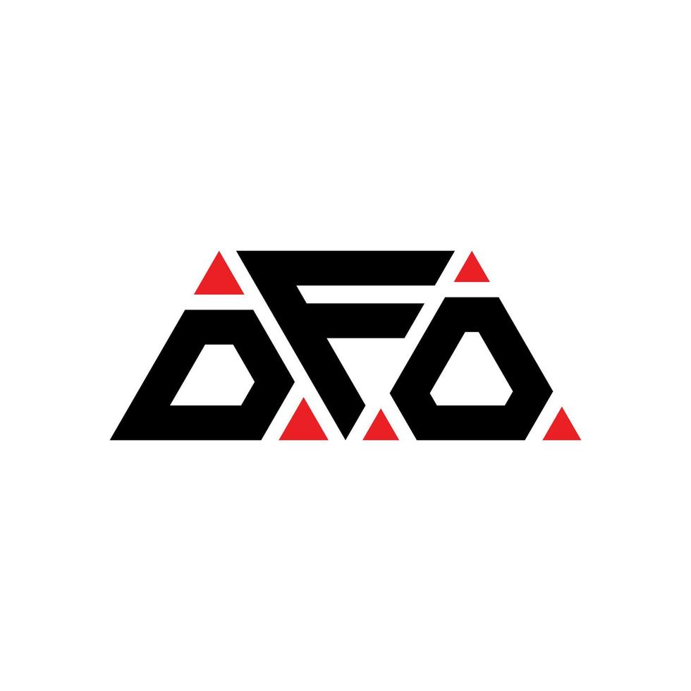 dfo driehoek brief logo ontwerp met driehoekige vorm. dfo driehoek logo ontwerp monogram. dfo driehoek vector logo sjabloon met rode kleur. dfo driehoekig logo eenvoudig, elegant en luxueus logo. dfo