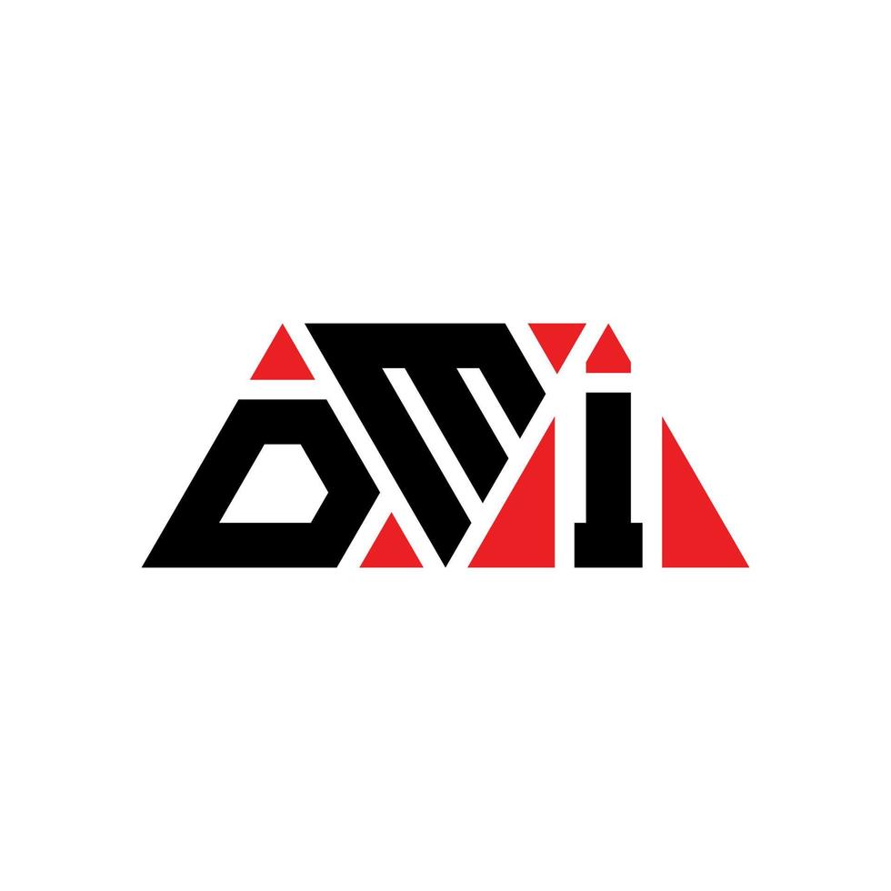 dmi driehoek brief logo ontwerp met driehoekige vorm. dmi driehoek logo ontwerp monogram. dmi driehoek vector logo sjabloon met rode kleur. dmi driehoekig logo eenvoudig, elegant en luxueus logo. dmi