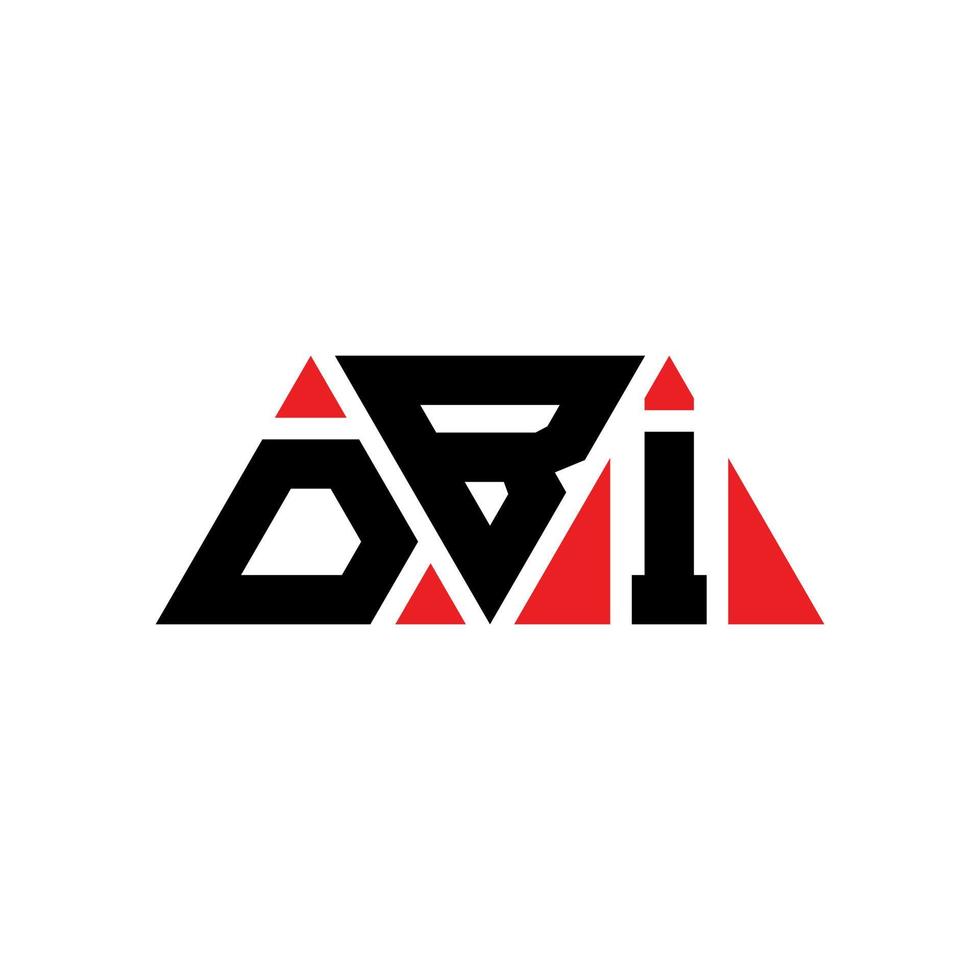 dbi driehoek brief logo ontwerp met driehoekige vorm. dbi driehoek logo ontwerp monogram. dbi driehoek vector logo sjabloon met rode kleur. dbi driehoekig logo eenvoudig, elegant en luxueus logo. dbi