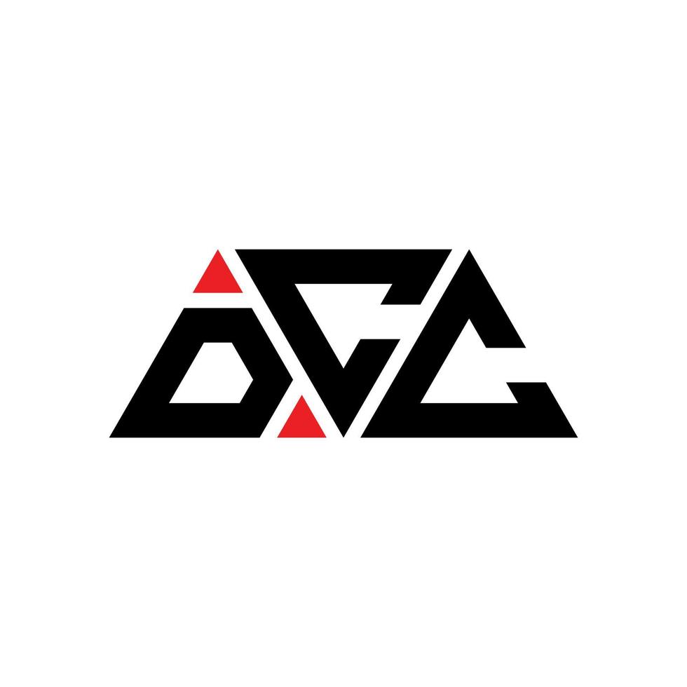 dcc driehoek brief logo ontwerp met driehoekige vorm. dcc driehoek logo ontwerp monogram. dcc driehoek vector logo sjabloon met rode kleur. dcc driehoekig logo eenvoudig, elegant en luxueus logo. dcc
