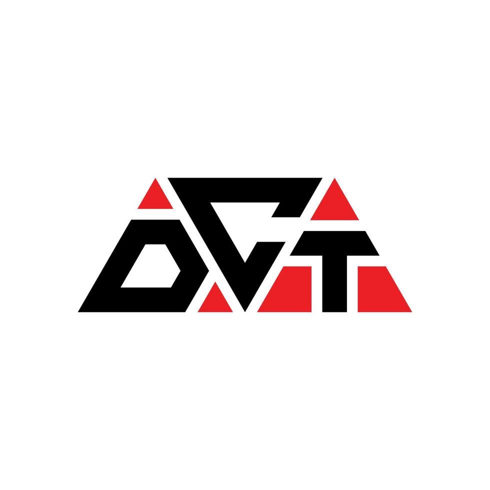 dct driehoek brief logo ontwerp met driehoekige vorm. dct driehoek logo ontwerp monogram. dct driehoek vector logo sjabloon met rode kleur. dct driehoekig logo eenvoudig, elegant en luxueus logo. dct