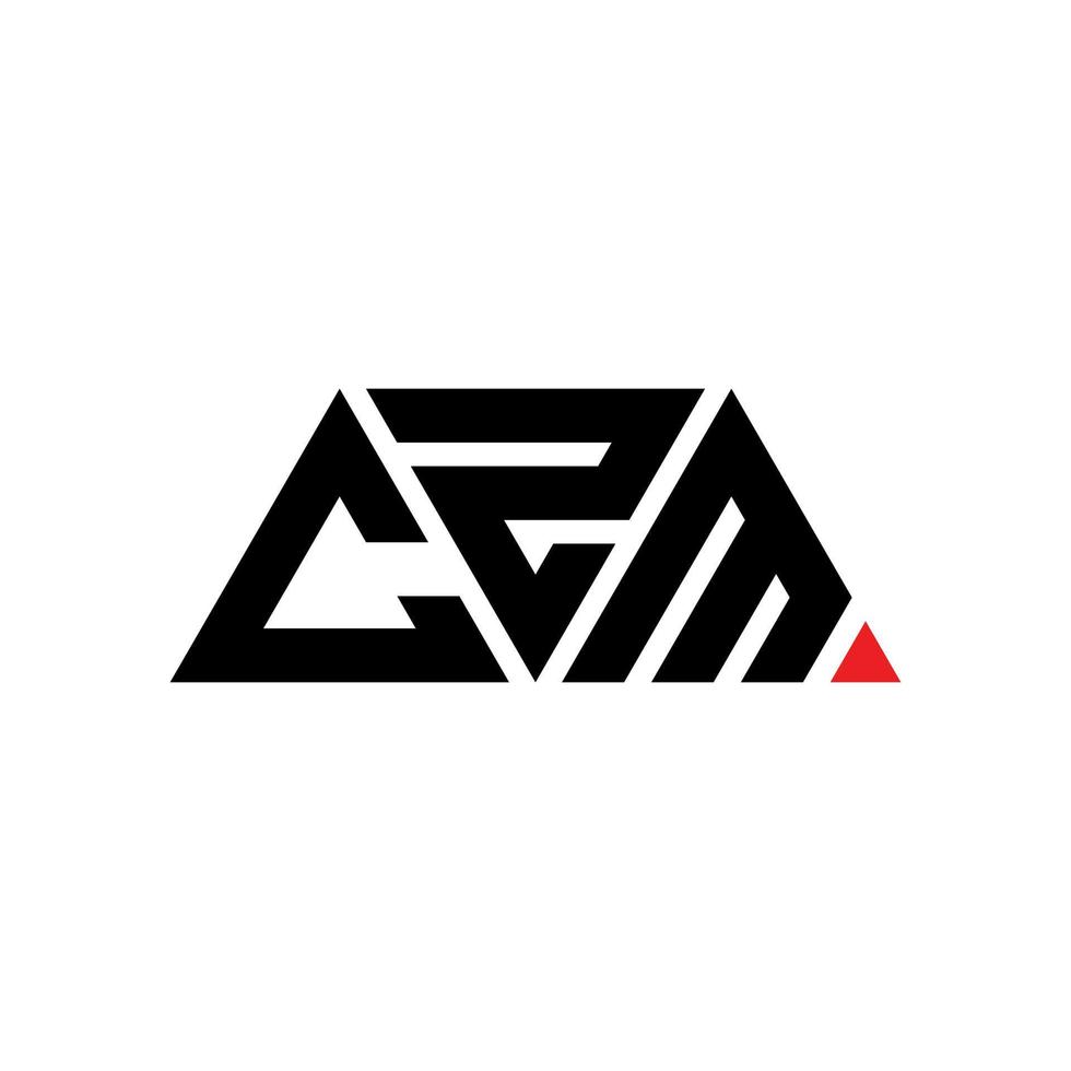 czm driehoek brief logo ontwerp met driehoekige vorm. czm driehoek logo ontwerp monogram. czm driehoek vector logo sjabloon met rode kleur. czm driehoekig logo eenvoudig, elegant en luxueus logo. czm