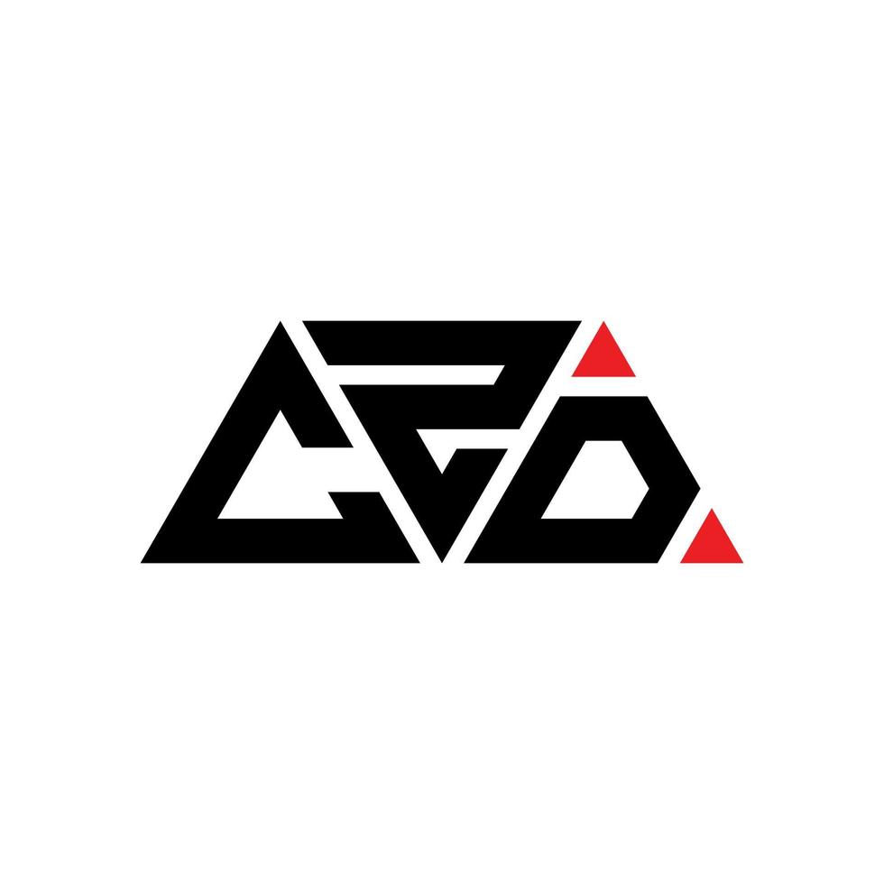 CZD driehoek letter logo ontwerp met driehoekige vorm. czd driehoek logo ontwerp monogram. czd driehoek vector logo sjabloon met rode kleur. czd driehoekig logo eenvoudig, elegant en luxueus logo. czd