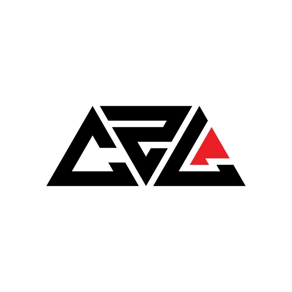 czl driehoek brief logo ontwerp met driehoekige vorm. czl driehoek logo ontwerp monogram. czl driehoek vector logo sjabloon met rode kleur. czl driehoekig logo eenvoudig, elegant en luxueus logo. czl