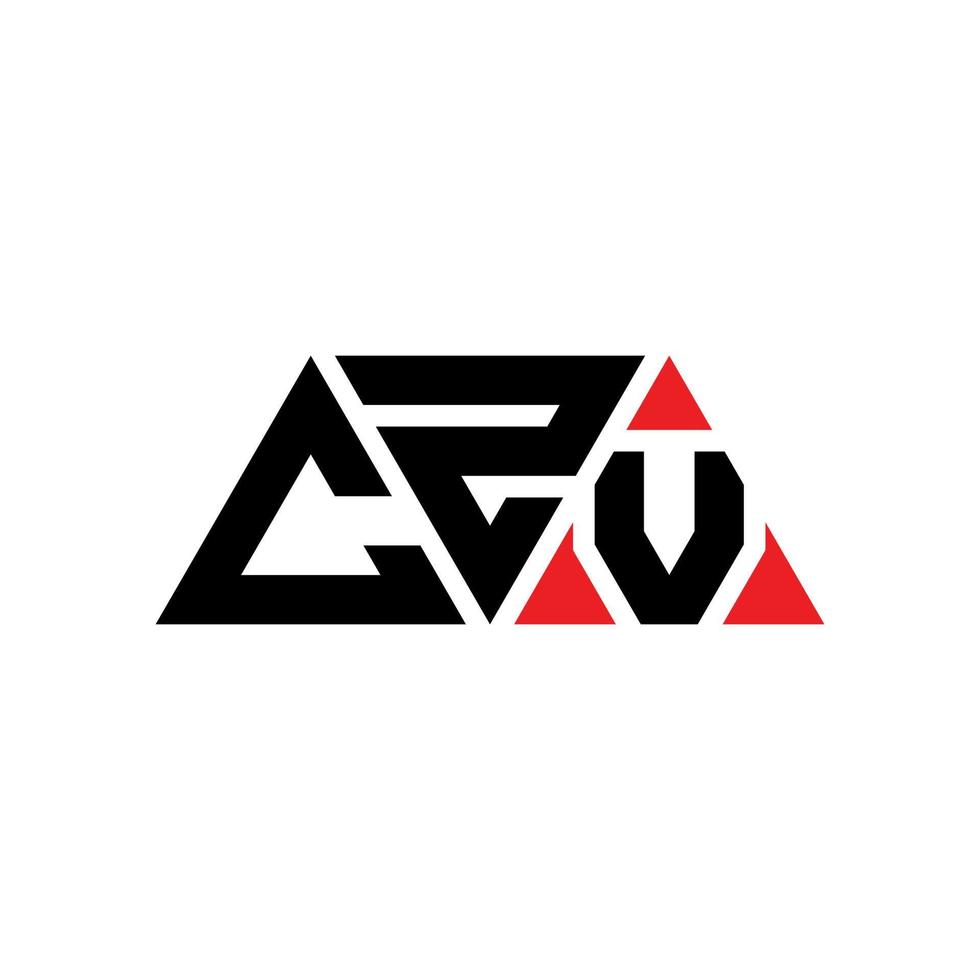 csv driehoek letter logo ontwerp met driehoekige vorm. czz driehoek logo ontwerp monogram. czv driehoek vector logo sjabloon met rode kleur. czv driehoekig logo eenvoudig, elegant en luxueus logo. czv