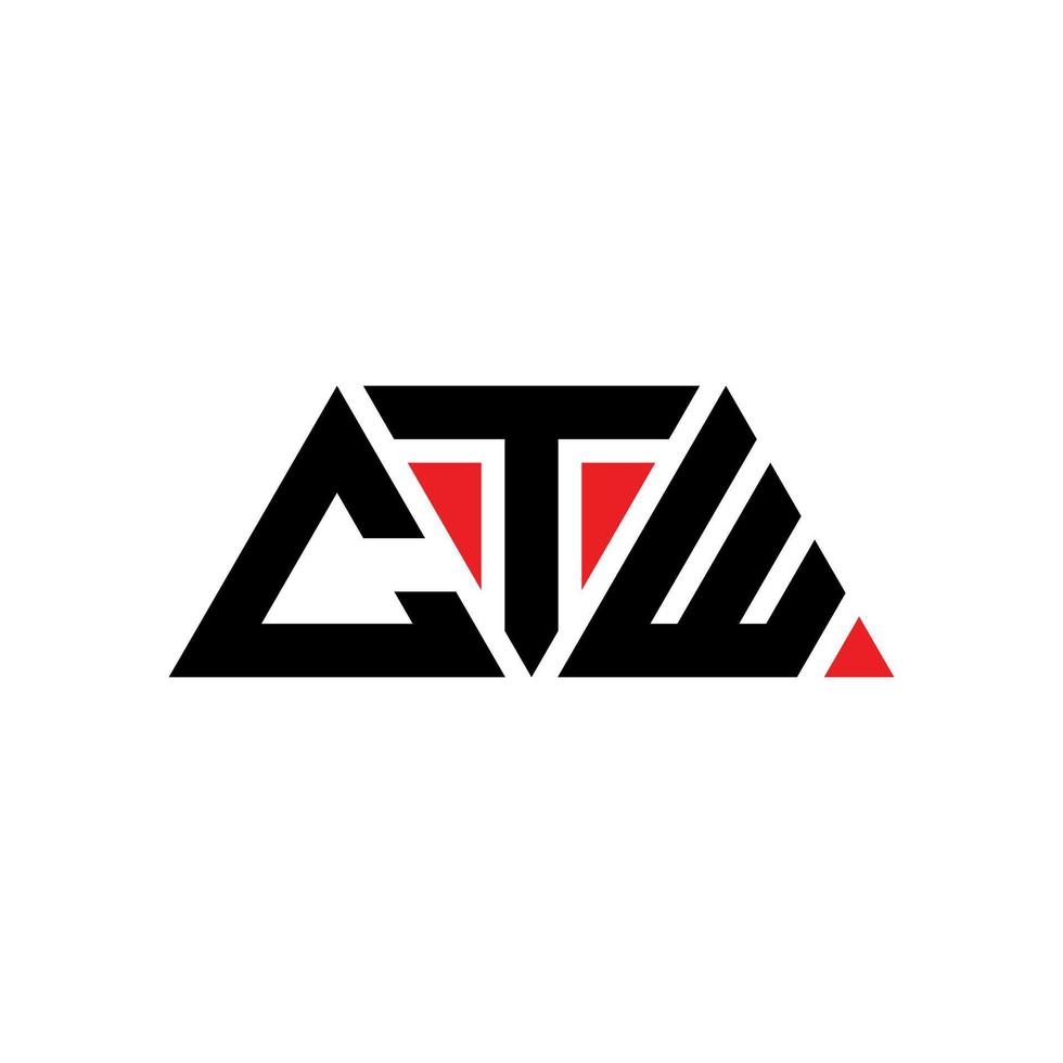 ctw driehoek brief logo ontwerp met driehoekige vorm. ctw driehoek logo ontwerp monogram. ctw driehoek vector logo sjabloon met rode kleur. ctw driehoekig logo eenvoudig, elegant en luxueus logo. ctw