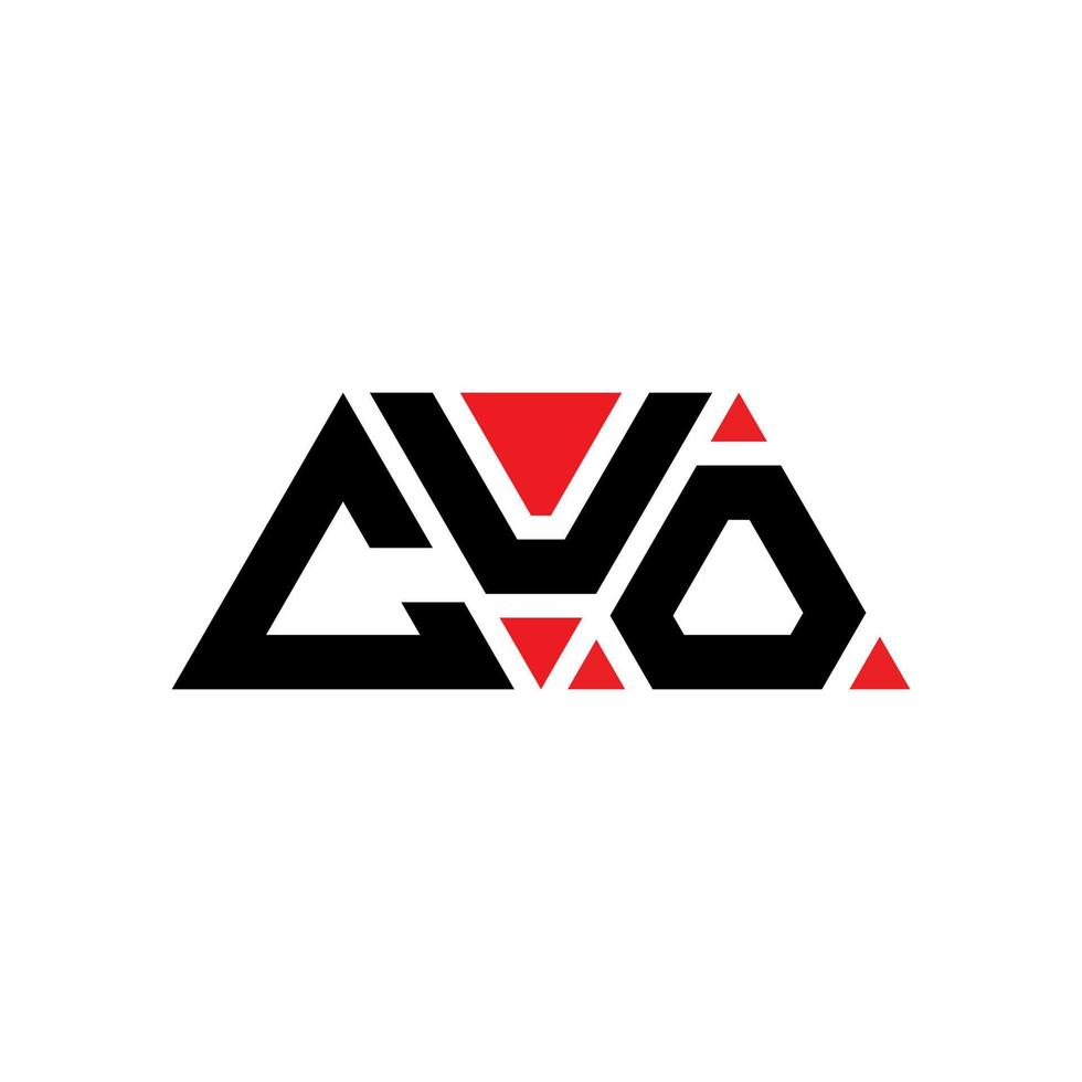cuo driehoek brief logo ontwerp met driehoekige vorm. cuo driehoek logo ontwerp monogram. cuo driehoek vector logo sjabloon met rode kleur. cuo driehoekig logo eenvoudig, elegant en luxueus logo. cuo