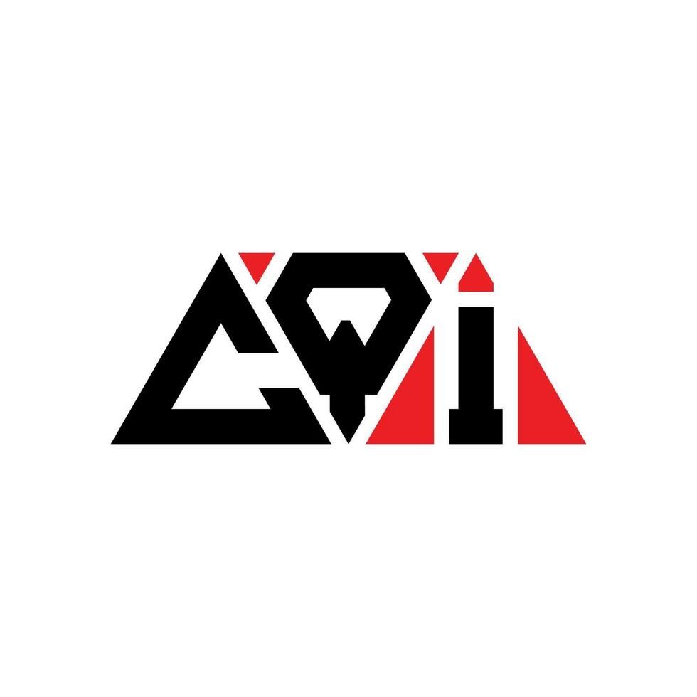 cqi driehoek letter logo ontwerp met driehoekige vorm. cqi driehoek logo ontwerp monogram. cqi driehoek vector logo sjabloon met rode kleur. cqi driehoekig logo eenvoudig, elegant en luxueus logo. cqi