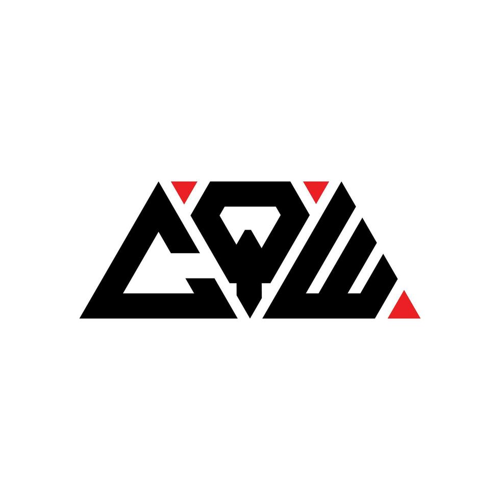 cqw driehoek brief logo ontwerp met driehoekige vorm. cqw driehoek logo ontwerp monogram. cqw driehoek vector logo sjabloon met rode kleur. cqw driehoekig logo eenvoudig, elegant en luxueus logo. cqw