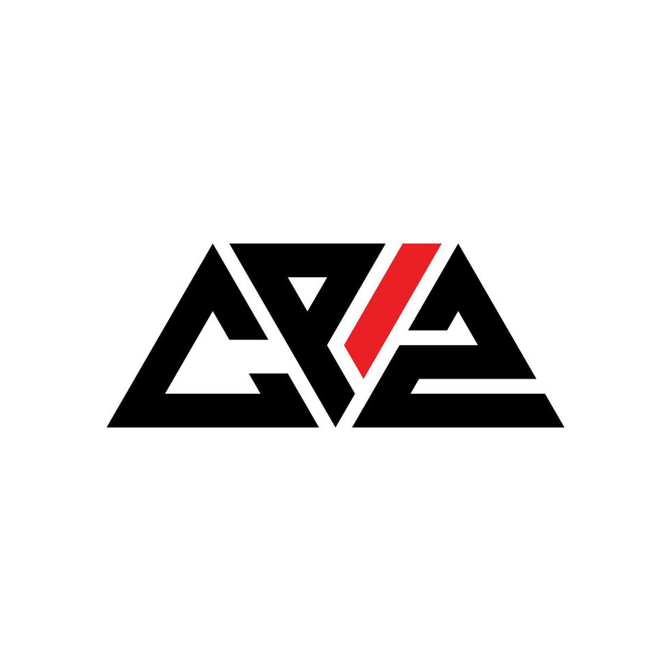 cpz driehoek brief logo ontwerp met driehoekige vorm. cpz driehoek logo ontwerp monogram. cpz driehoek vector logo sjabloon met rode kleur. cpz driehoekig logo eenvoudig, elegant en luxueus logo. cpz