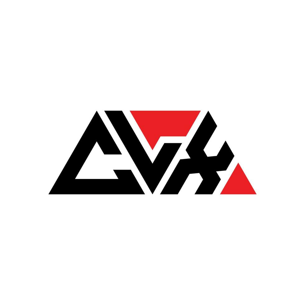 clx driehoek brief logo ontwerp met driehoekige vorm. clx driehoek logo ontwerp monogram. clx driehoek vector logo sjabloon met rode kleur. clx driehoekig logo eenvoudig, elegant en luxueus logo. clx
