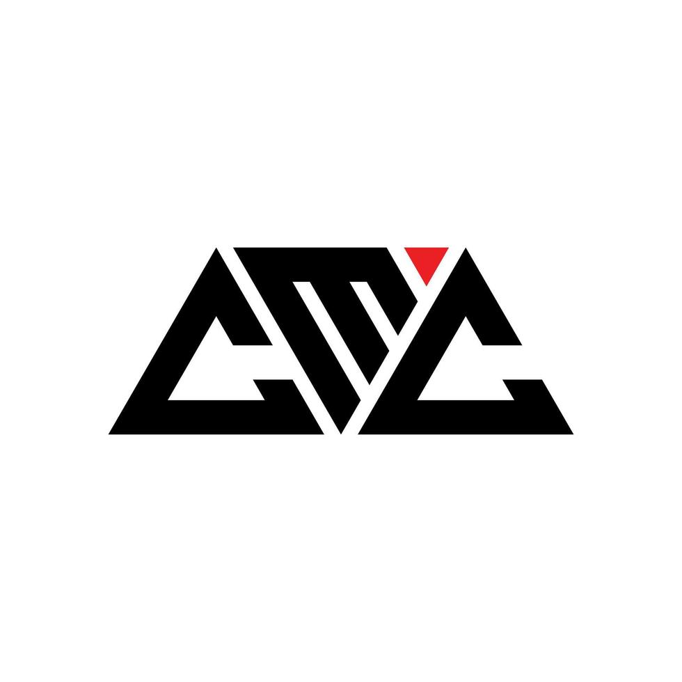 cmc driehoek letter logo ontwerp met driehoekige vorm. cmc driehoek logo ontwerp monogram. cmc driehoek vector logo sjabloon met rode kleur. cmc driehoekig logo eenvoudig, elegant en luxueus logo. cmc