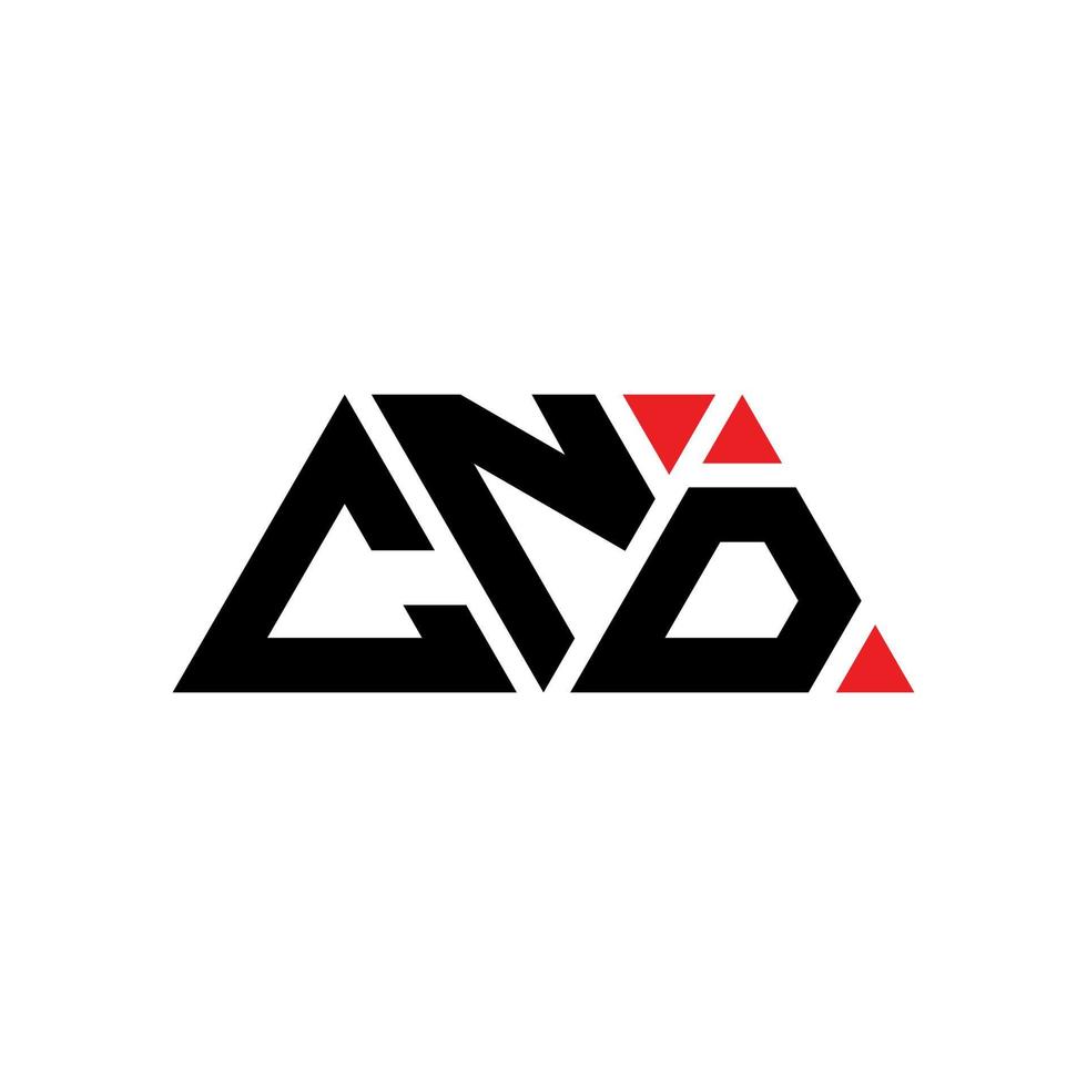 cnd driehoek brief logo ontwerp met driehoekige vorm. cnd driehoek logo ontwerp monogram. cnd driehoek vector logo sjabloon met rode kleur. cnd driehoekig logo eenvoudig, elegant en luxueus logo. cnd