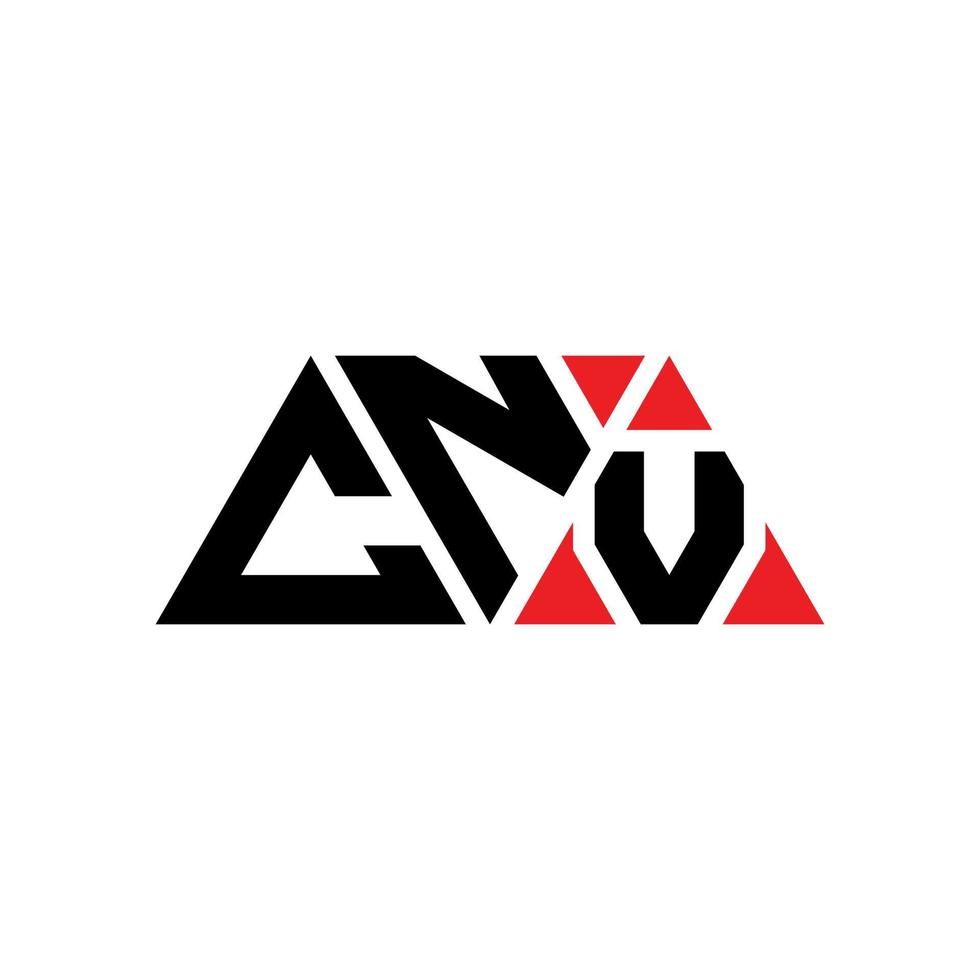 cnv driehoek brief logo ontwerp met driehoekige vorm. cnv driehoek logo ontwerp monogram. cnv driehoek vector logo sjabloon met rode kleur. cnv driehoekig logo eenvoudig, elegant en luxueus logo. cnv
